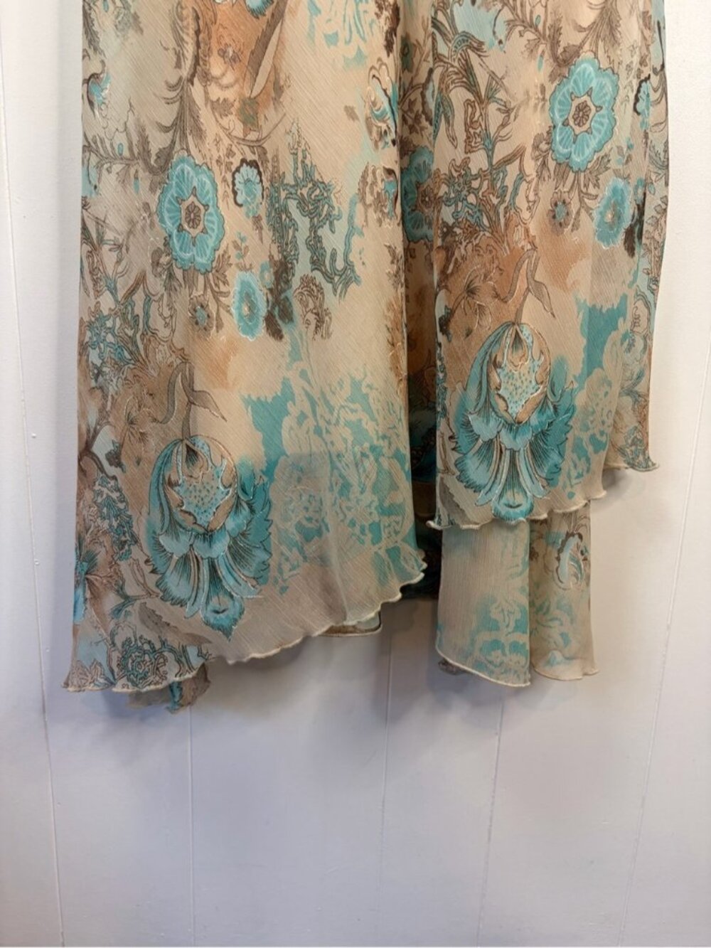 Vintage Y2K Womens Floral Midi Dress Size 10 Fairycore Boho Romantic Cottagecore - Picture 7 of 15